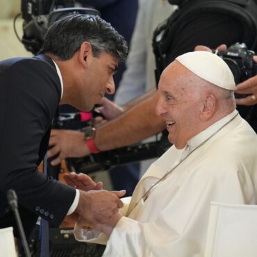 Pope resting after sleeping through the night with ventilation mask