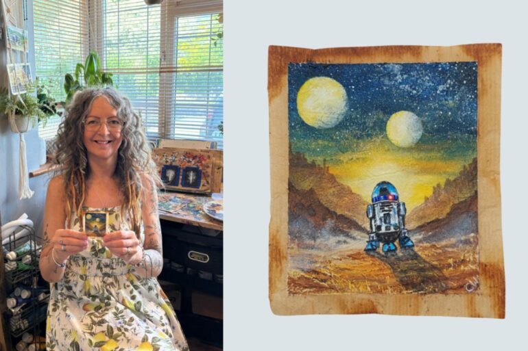 Artist Paints Star Wars Scenes on Used Teabags