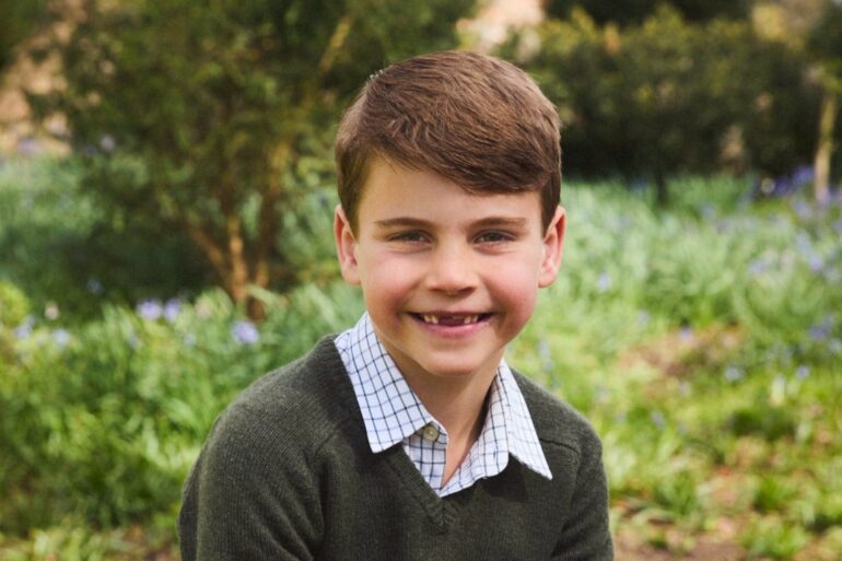 Prince Louis shows off missing front teeth in new photo to mark seventh birthday